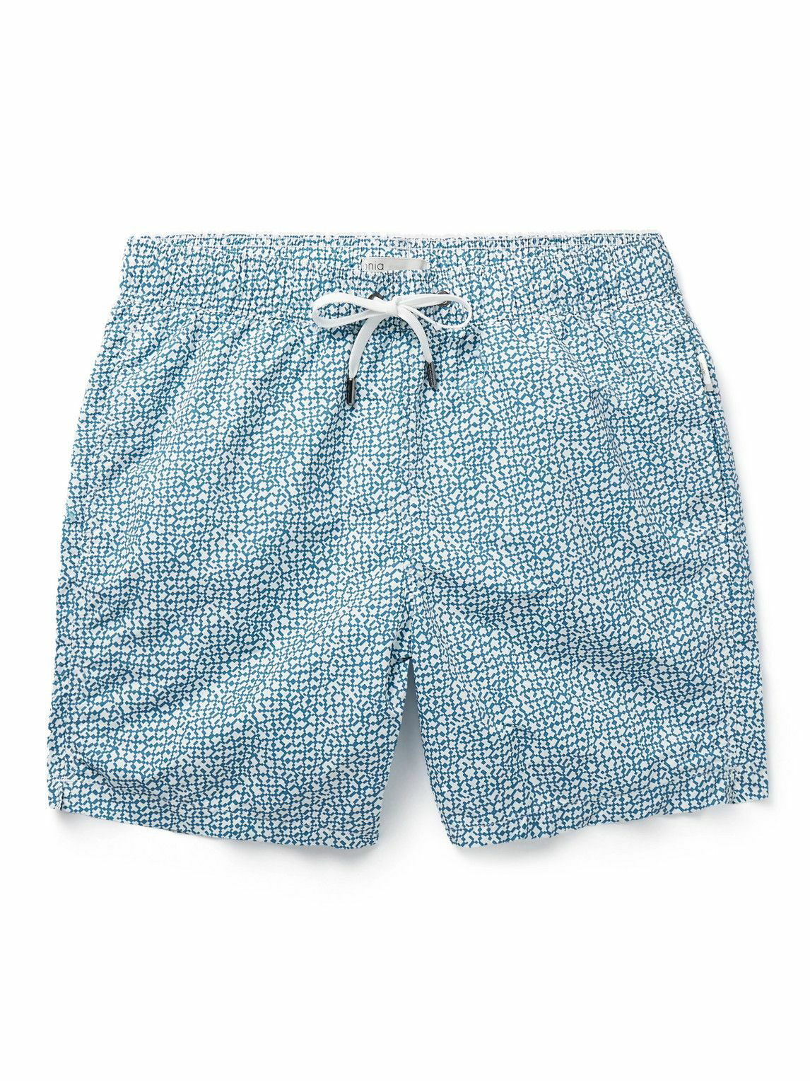 Photo: Onia - Charles Slim-Fit Long-Length Printed Swim Shorts - Blue