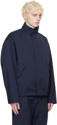 LE17SEPTEMBRE Navy Stand Collar Jacket