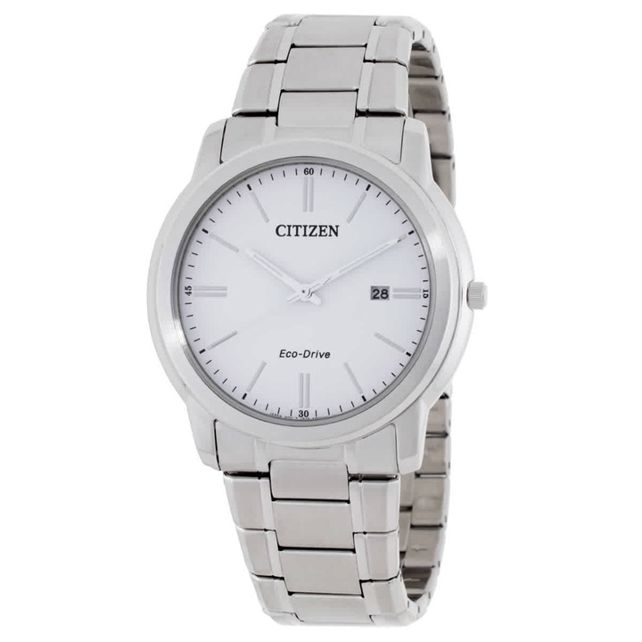 Photo: Citizen Eco-Drive White Dial Mens Watch AW1218-56A