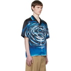 Casablanca Black & Blue Warped Logo Ripple Short Sleeve Shirt