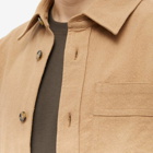 A.P.C. Men's Basile Overdyed Overshirt in Heather Beige