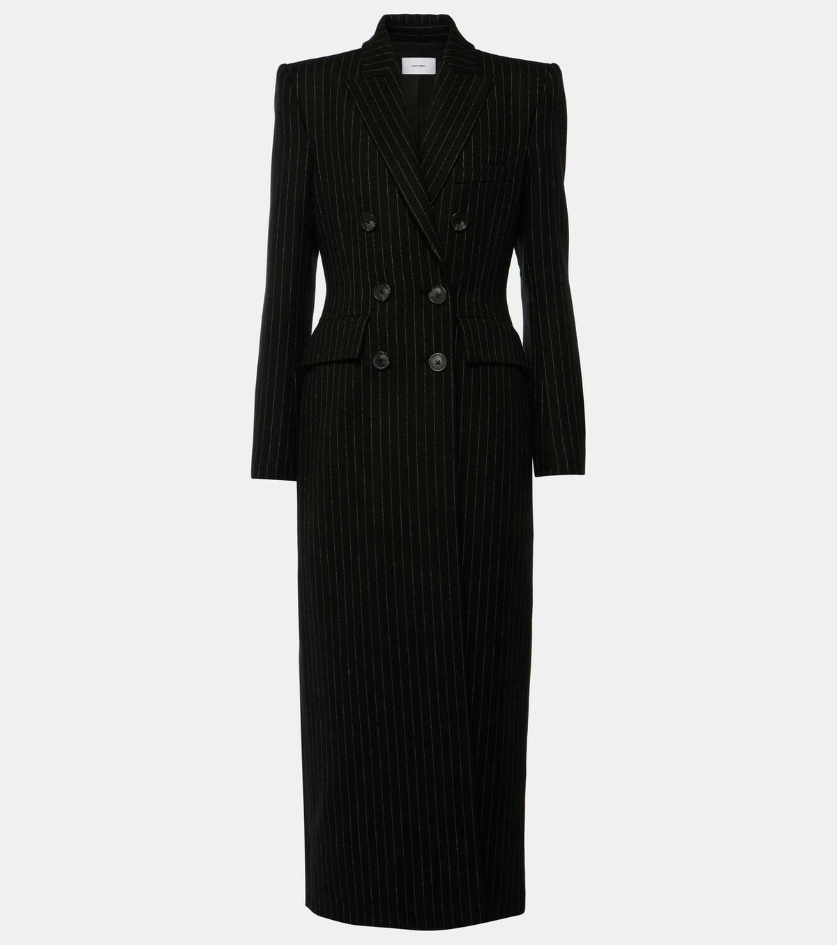 Alex Perry Pinstripe wool-blend coat