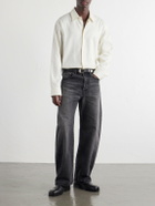 Studio Nicholson - View Striped Silk and Cotton-Blend Shirt - Neutrals