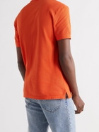 ALEXANDER MCQUEEN - Slim-Fit Logo-Embroidered Cotton-Piqué Polo Shirt - Orange