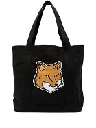MAISON KITSUNE' - Fox Head Cotton Tote Bag