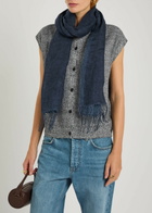 Eileen Fisher Two-tone Linen Scarf - Dark Blue - One Size