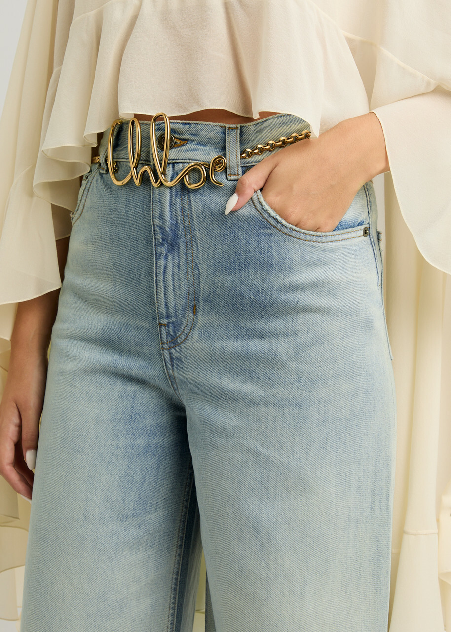 Chloe Panelled Wide-leg Jeans Denim Chloe