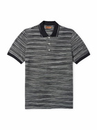 Missoni - Space-Dyed Cotton-Piqué Polo Shirt - Black