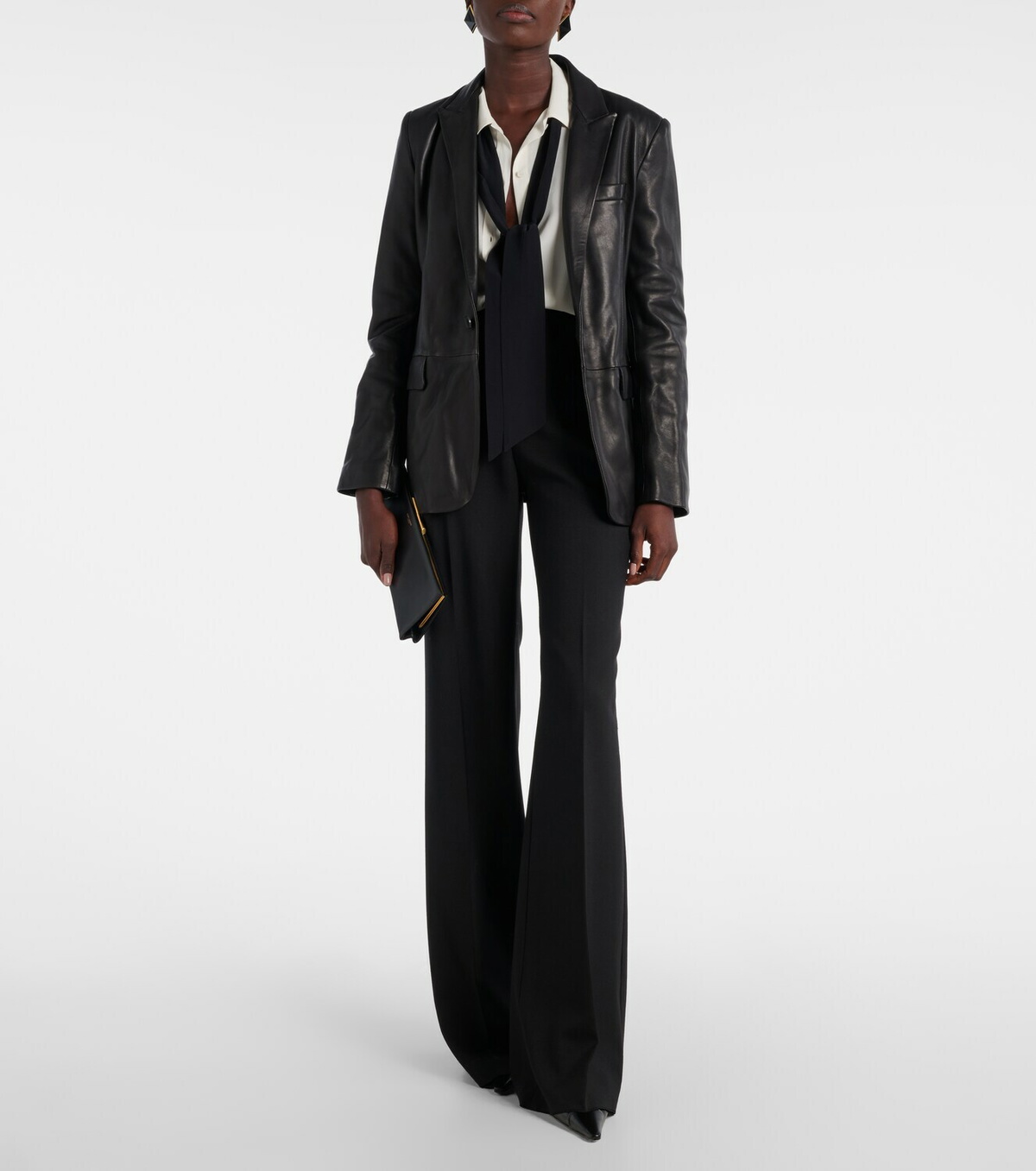 Nili Lotan Hanford scarf-detail silk shirt