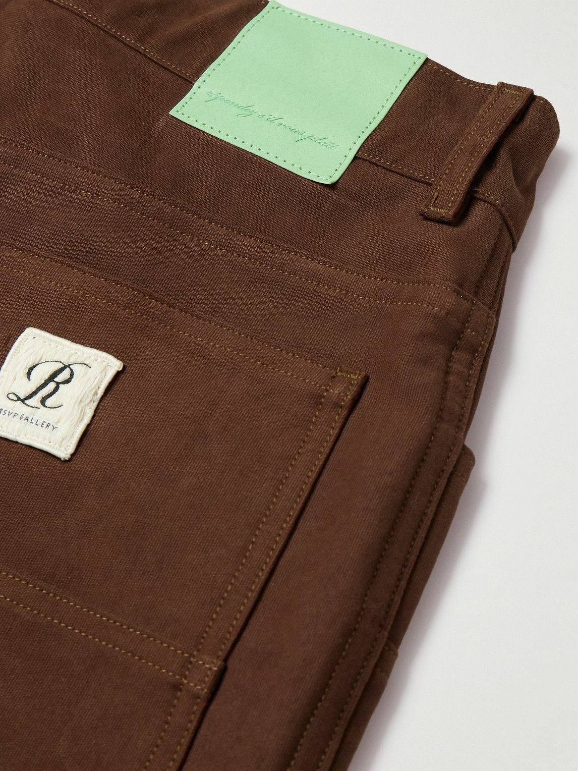 AGOLDE - RSVP GALLERY Ewing Straight-Leg Cotton-Twill Carpenter Trousers - Brown