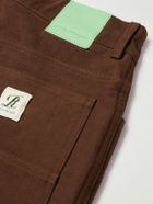 AGOLDE - RSVP GALLERY Ewing Straight-Leg Cotton-Twill Carpenter Trousers - Brown