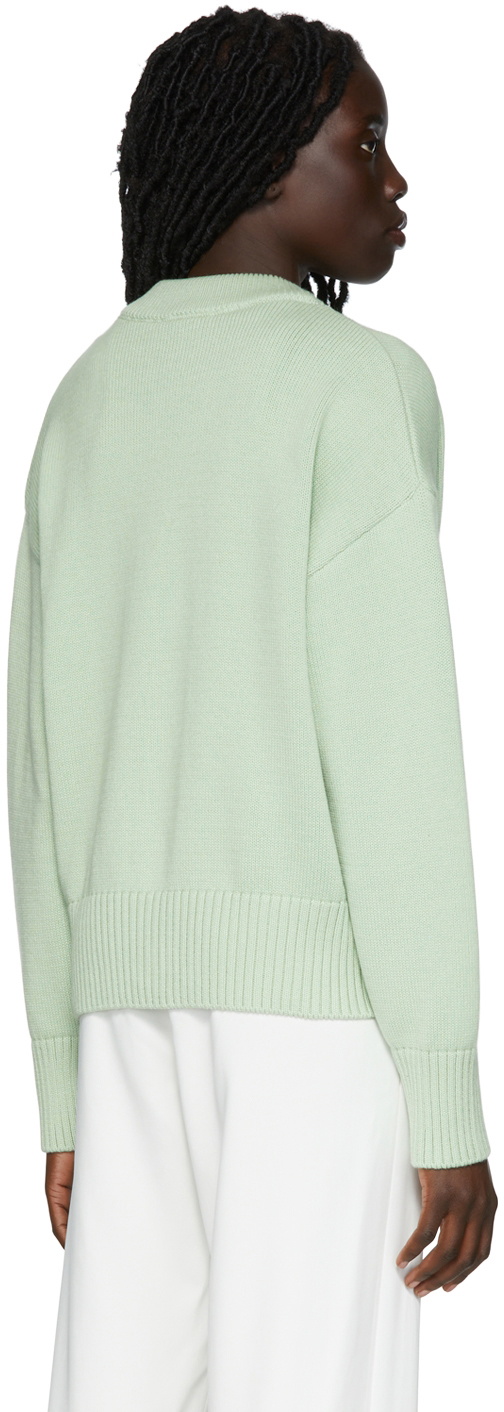 AMI Paris Green Ami De Cœur Cardigan