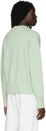 AMI Paris Green Ami De Cœur Cardigan