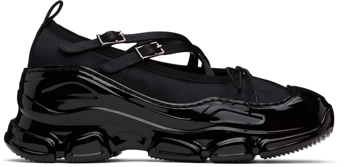 Simone Rocha Black Classic Criss Cross Tracker Ballerina Flats Simone Rocha