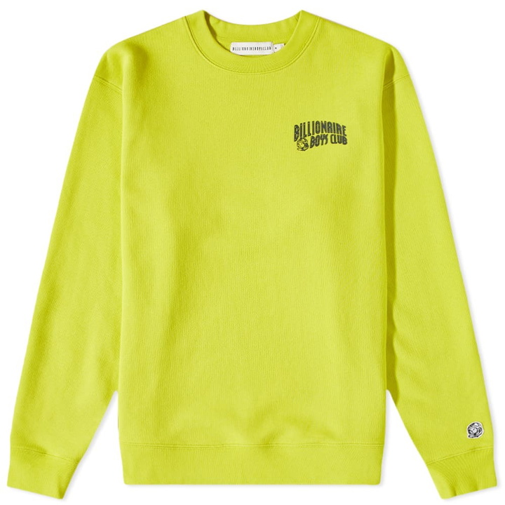 Photo: Billionaire Boys Club Men's Arch Logo Crew Sweat in Acid Yellow