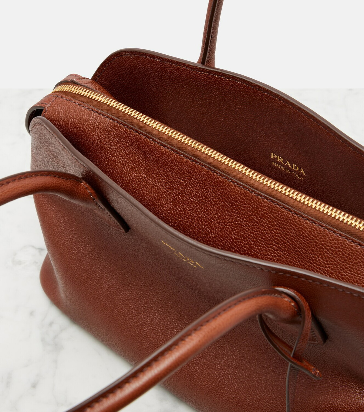 Prada Prada Signet Medium leather bowling bag