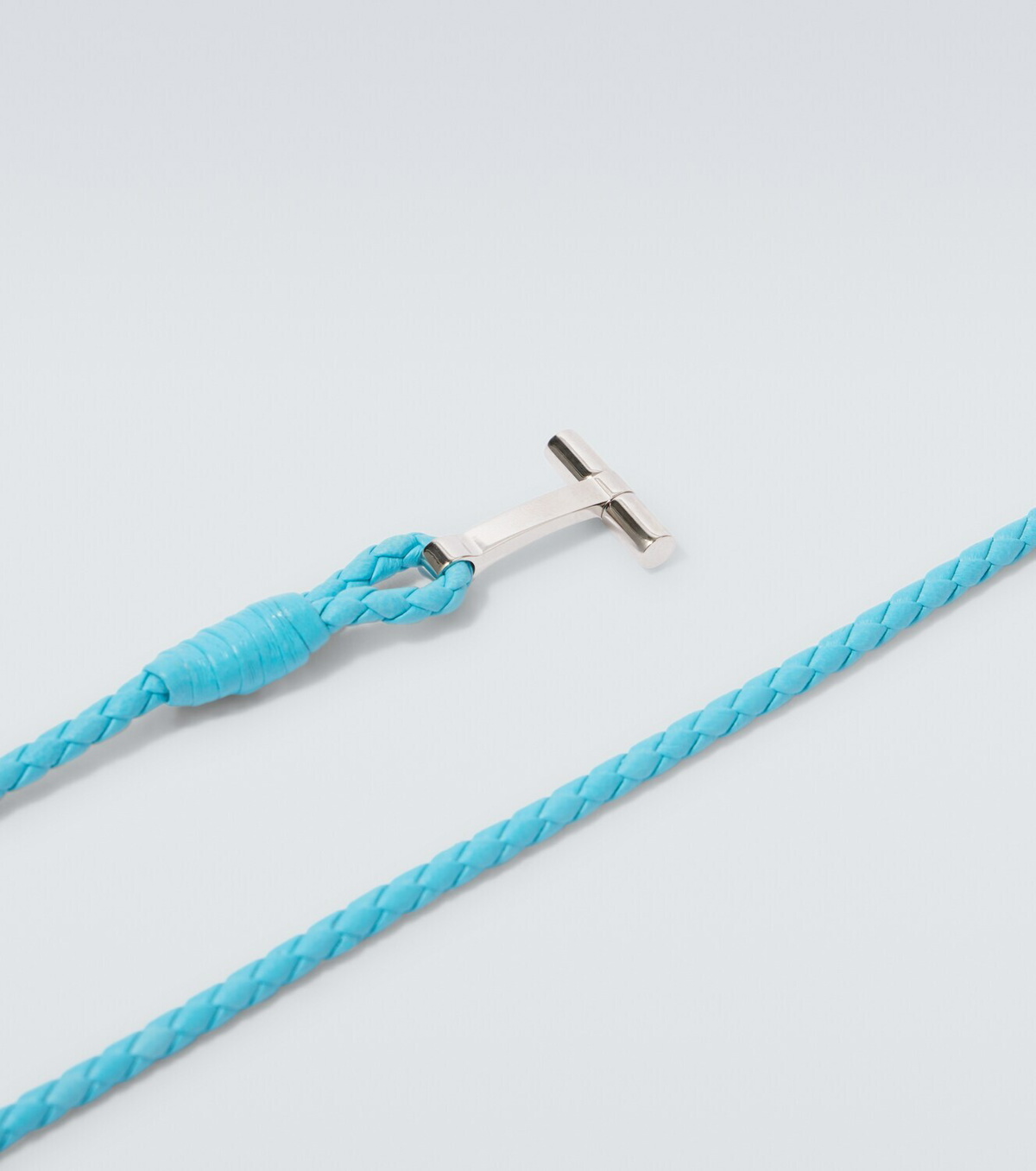 Tom Ford T braided leather bracelet