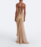 Maria Lucia Hohan Corinna silk muslin bustier gown