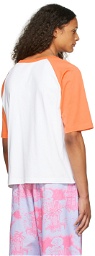 Vyner Articles White & Orange Raglan T-Shirt
