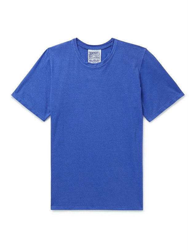 Photo: Jungmaven - Baja Hemp and Cotton-Blend Jersey T-Shirt - Blue