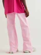 VETEMENTS - Flared Distressed Jeans - Pink