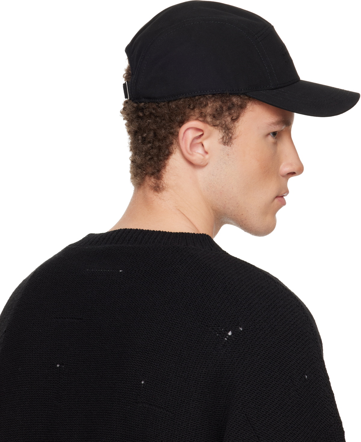 MM6 Maison Margiela Black Embroidered Logo Cap