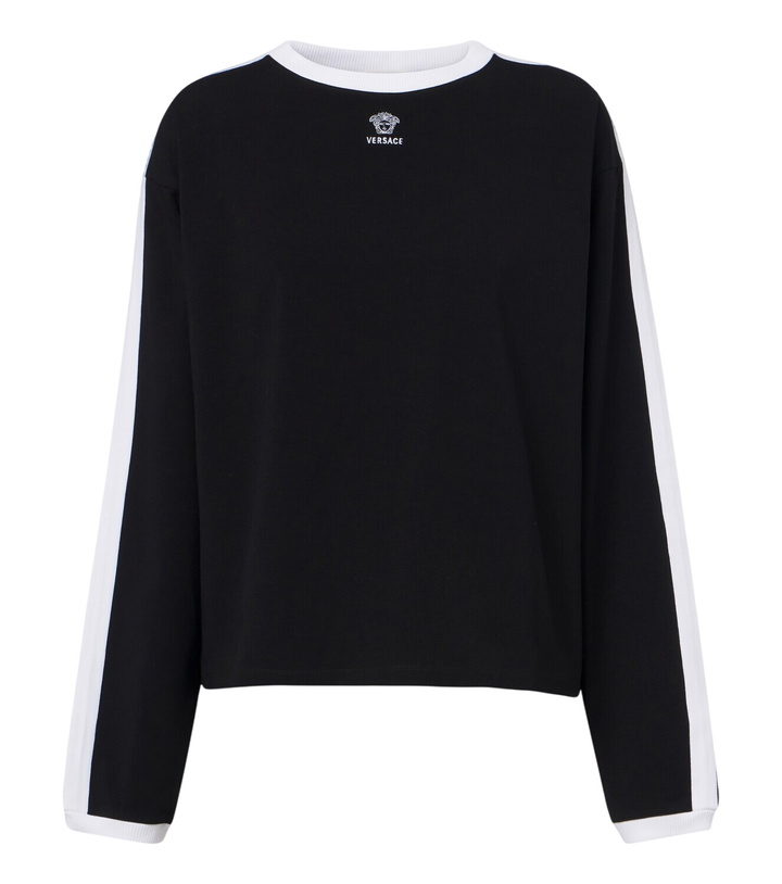 Photo: Versace Medusa cotton-blend jersey sweatshirt