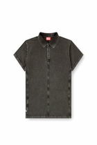 Diesel Polo shirt in denim-look jersey - Polos Mens in Black