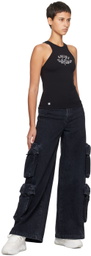 AMIRI Black Baggy Cargo Jeans