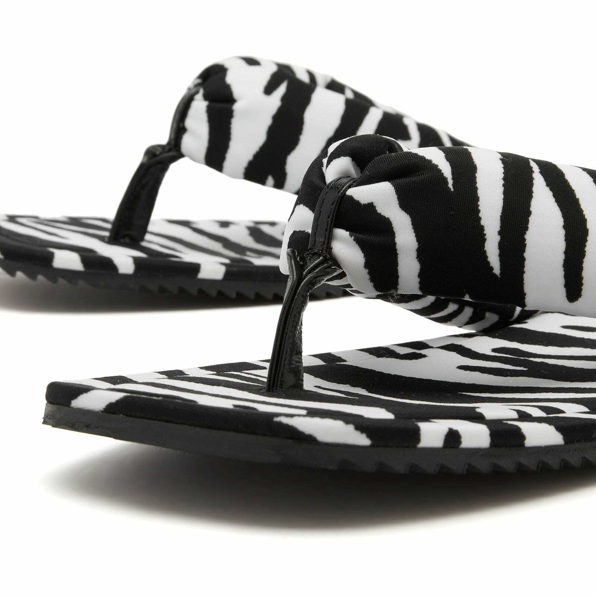 The Attico Women's Zebra Print Sandals in White/Black