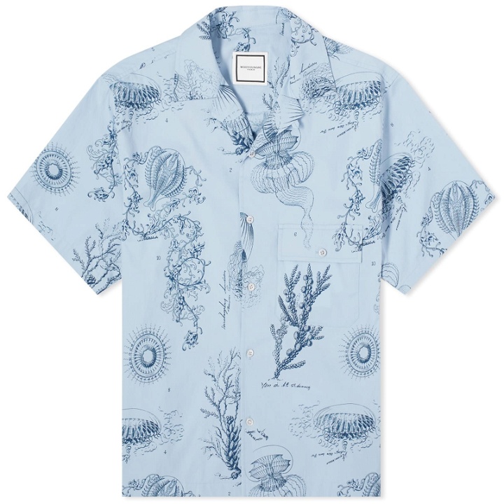 Photo: Wooyoungmi Men's Marine Print Vacation Shirt in Blue