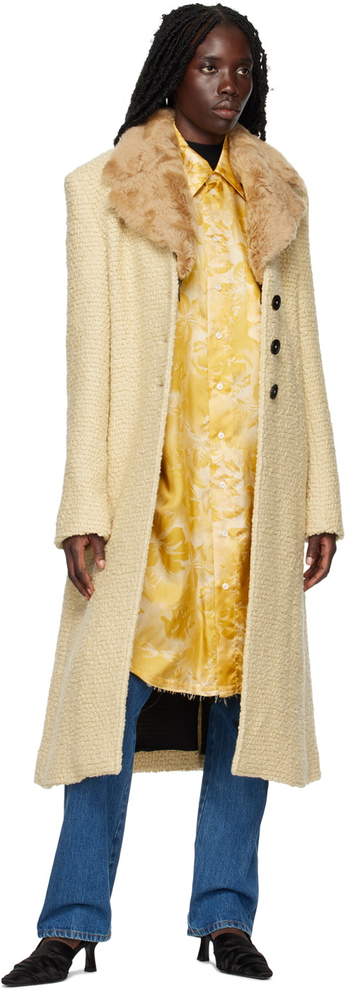 Kwaidan Editions Beige Notched Lapel Coat