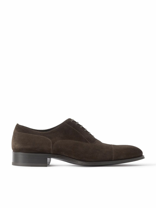 Photo: TOM FORD - Claydon Suede Oxford Shoes - Brown