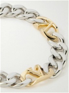 Valentino - Valentino Garavani VLOGO Silver- and Gold-Tone Bracelet