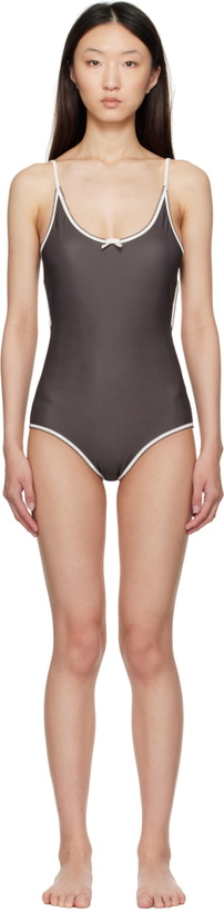 Photo: Caro Editions Brown Bellini Bikini Edition Bow Swimsuit