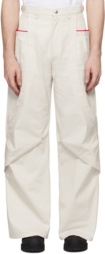 Photo: CMMAWEAR Beige Hourglasses Darted Cargo Pants