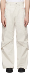 CMMAWEAR Beige Hourglasses Darted Cargo Pants
