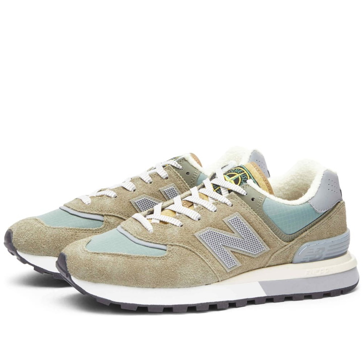 Photo: New Balance Men's x Stone Island U574LGST Sneakers in Green