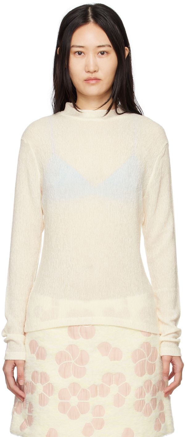 MINJUKIM Yellow Bari Flower Long Sleeve T-Shirt
