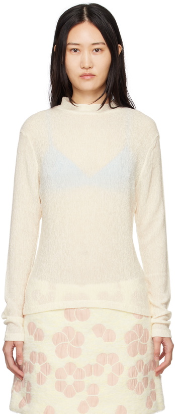 Photo: MINJUKIM Yellow Bari Flower Long Sleeve T-Shirt