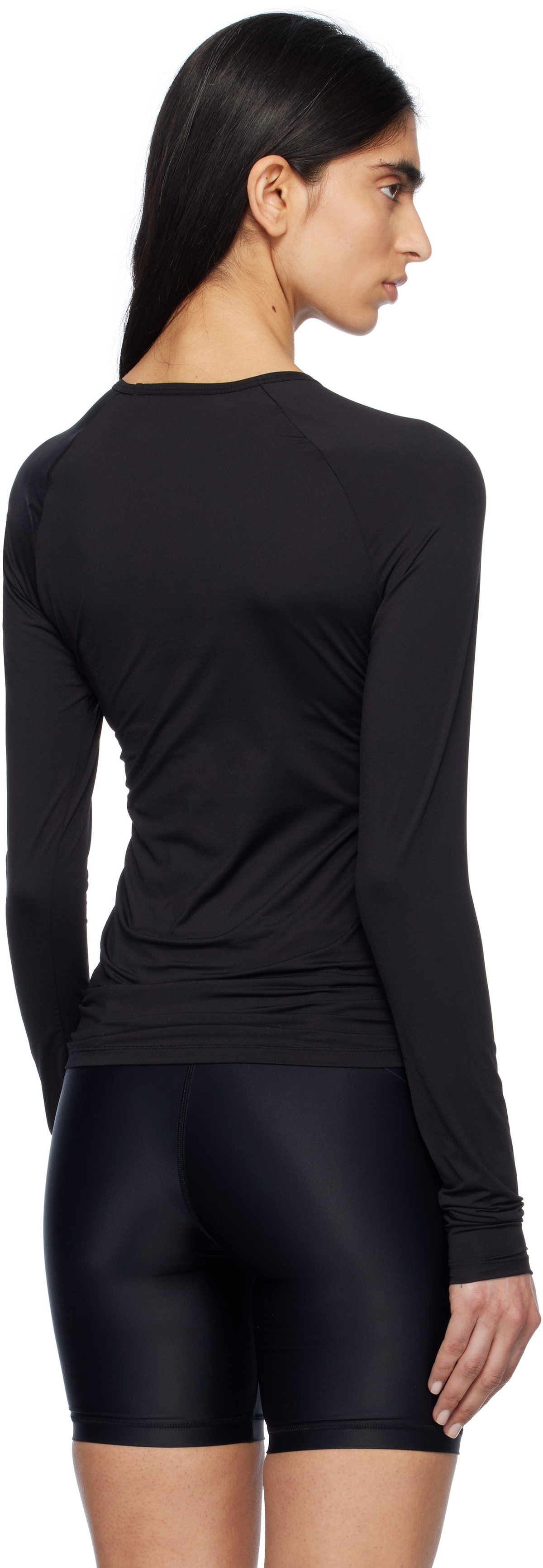 District Vision Black Aloe Long Sleeve Fitted Sport T-shirt
