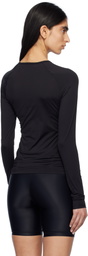 District Vision Black Aloe Long Sleeve Fitted Sport T-shirt