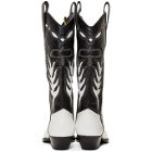 Off-White Black and White Cowboy Boots