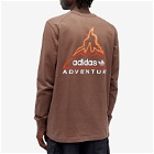 Adidas Men's Long Sleeve Adventure Volcano T-Shirt in Earth Strata