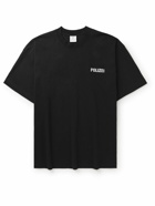 VETEMENTS - Poilzei Printed Cotton-Jersey T-Shirt - Black