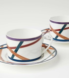 Missoni Nastri set of 6 teacups and saucers