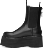 R13 Black Double Stacked Chelsea Boots