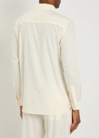 Smr Days Enamorados Embroidered Cotton-blend Shirt Ecru
