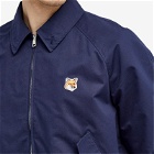 Maison Kitsuné Men's Fox Head Patch Harrington Jacket in Ink Blue