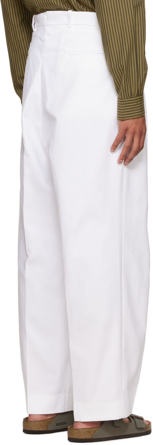 Connor McKnight White Pleated Trousers